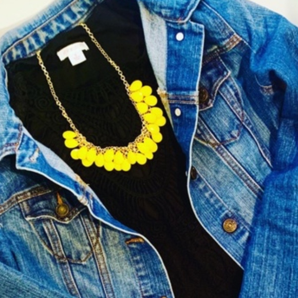 Jewelry - ☀️Lemon Yellow & Gold Statement Necklace